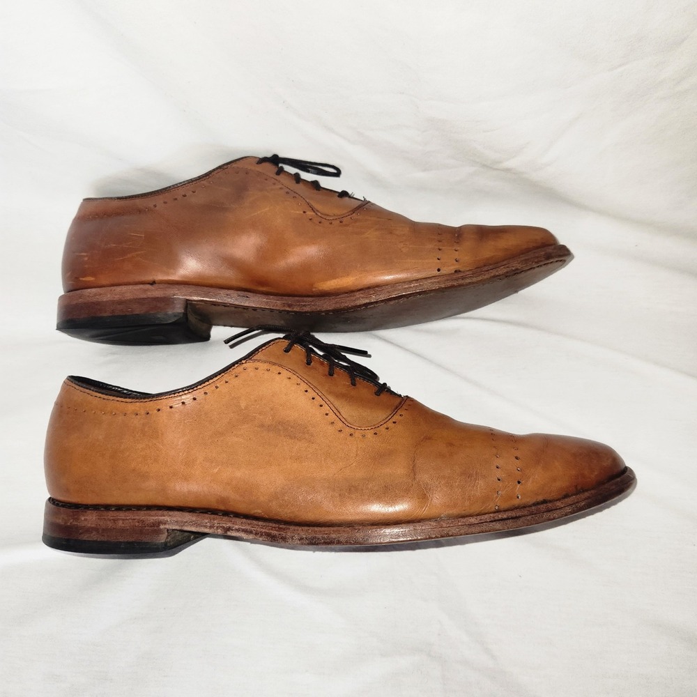 Allen Edmonds Vernon Oxford Brown Brogue Cap Toe Shoes Mens 10.5 D 8810 - Picture 9 of 16